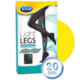 Scholl Light Legs Meia Comp 20den M Preto