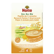 Holle Bio Papa N/Lact 3 Cereais 250G 6M,  