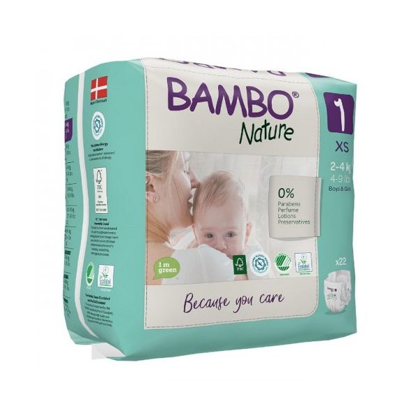 Bambo Nature Frald 1-Xs 2-4Kg X22