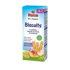 Holle Bio Biscoito Maca Pera10M