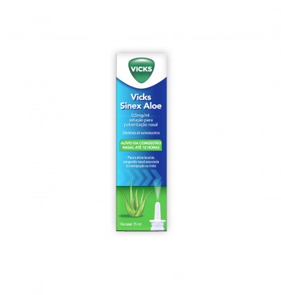 Vicks Sinex Aloé , 0.5 mg/ml Frasco 15 ml Sol pulv nasal